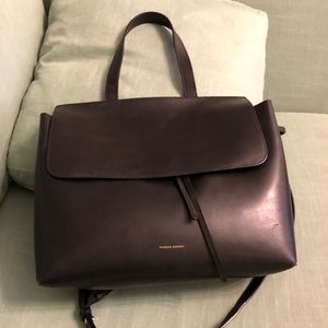 Mansur Gavriel Black lady bag w/red matte linning